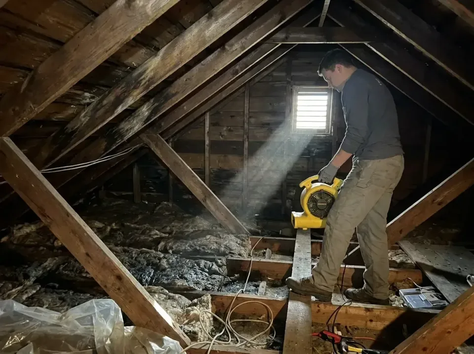 attic-water-damage-drying-proc-007 — frequently asked questions, Emergency Water Extraction & 24/7 Flood Response in Buzzard…